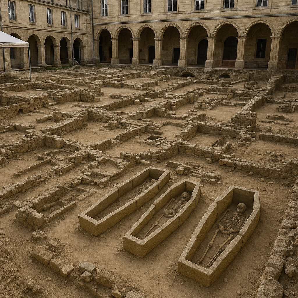 découvrez les sarcophages récemment mis au jour sous bordeaux, témoins d'un passé mérovingien captivant. plongez dans l'histoire de ce cimetière ancien et explorez les secrets qu'il renferme.