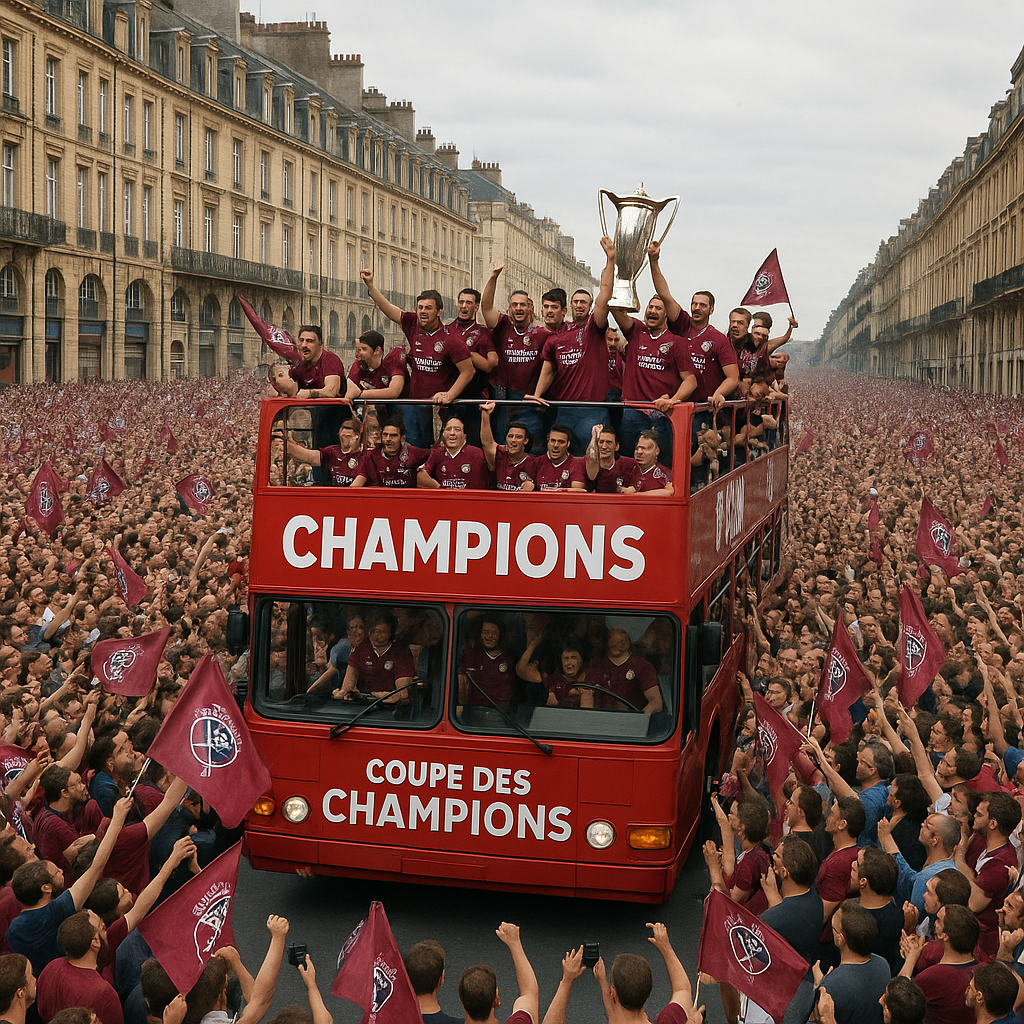 venez vivre l'effervescence à bordeaux alors que la ville célèbre le retour triomphal des héros de l'ubb, vainqueurs de la coupe des champions. une journée festive pleine de joie, d'émotions et de fierté collective vous attend !