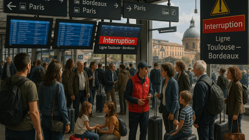 La ligne SNCF Toulouse-Bordeaux interrompue : conseils pour rejoindre Nantes, Bordeaux ou Paris depuis la Ville rose