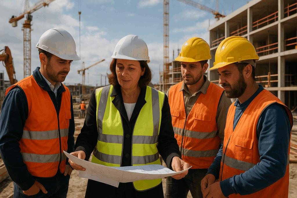 À Ambarès-et-Lagrave, la présidente de Bordeaux Métropole se rend sur le chantier de la ZAC du centre-ville