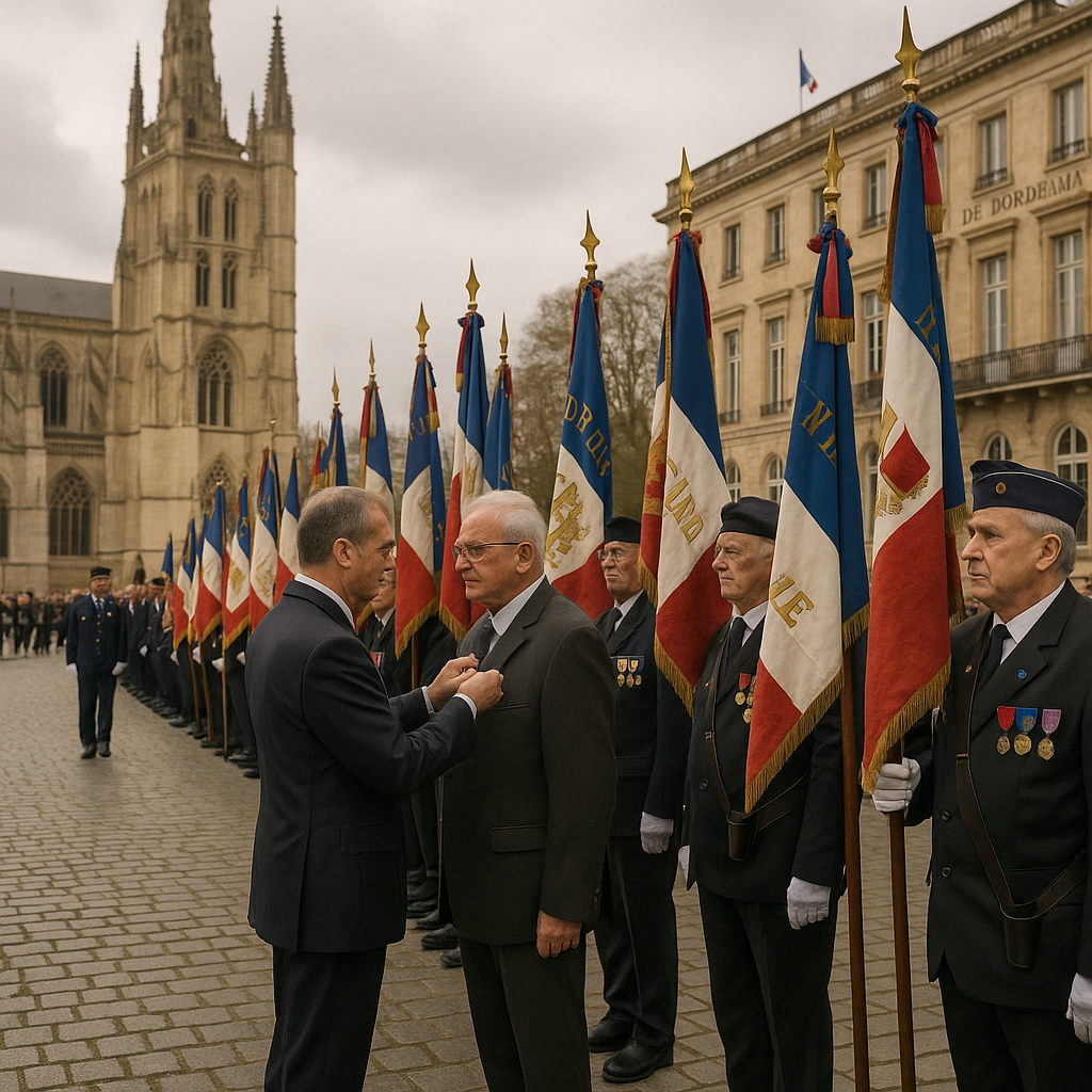 découvrez comment dix porte-drapeaux de bordeaux ont été honorés avec la médaille de la ville, en reconnaissance de leur engagement et de leur dévouement à la communauté. plongez dans cette cérémonie émotive et célébrons ensemble ces figures emblématiques.