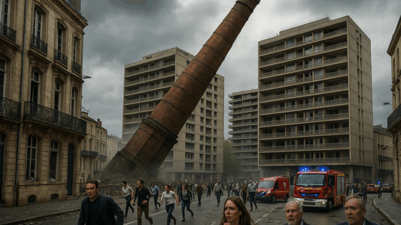 Une cheminée instable provoque l’évacuation de trois immeubles en plein cœur de Bordeaux