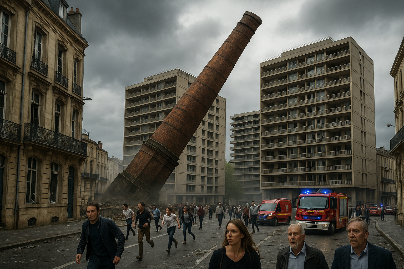 Une cheminée instable provoque l’évacuation de trois immeubles en plein cœur de Bordeaux